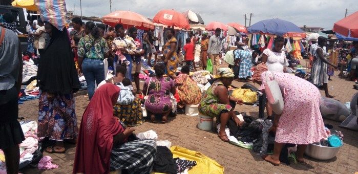 Observing social distancing in Bosomah and Goaso markets in Ahafo region